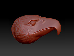 新款玉石鹰头饰品玉坠精雕图_享刻玉雕机厂家