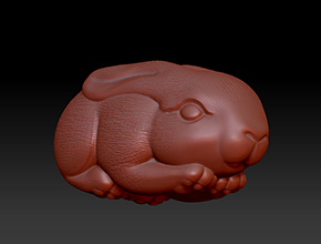 玉兔手把件精雕图案_水晶电脑雕刻机厂家