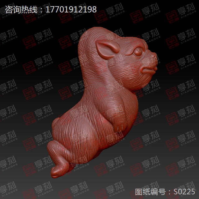 小狗吊坠首饰玉雕精雕图