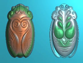 享刻翡翠金蝉吊坠雕刻精雕图_玉石雕刻机厂家