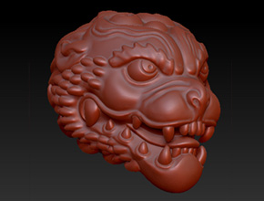 享刻YD4040绿松石雕刻机_立体兽头吊坠手串精雕图