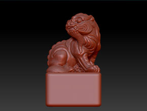 立体狮子印章精雕图_机器雕刻玉多少钱一枚