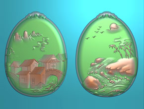 和田玉机器雕刻用的对牌精雕图_享刻玉石雕刻机