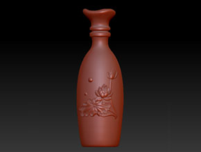 立体花瓶电脑精雕图_享刻玉石雕刻机