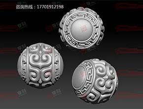 绿松回纹珠子电脑精雕图_玉鼎享刻雕刻机厂家