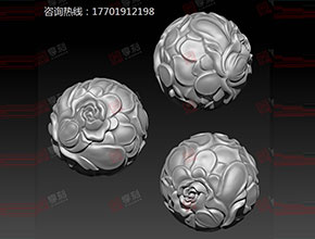 花瓣圆珠玉石电脑雕刻图纸大全_享刻玉鼎雕刻机