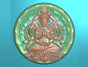 千观音玉雕电脑图案下载_玉鼎享刻玉石雕刻机