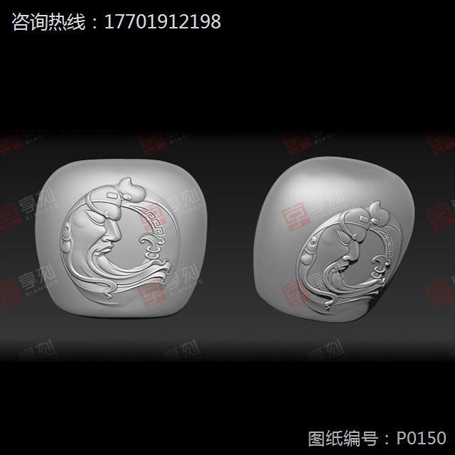 关公玉石雕刻图案