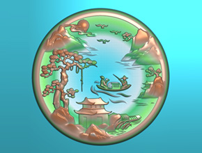 玛瑙风景玉雕图案下载_小型石头工艺品雕刻机