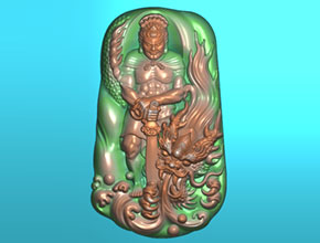 不动明王龙款玉石雕刻图_数控玉石雕刻机厂家