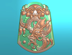 岫玉龙牌玉石精雕图纸_享刻玉石雕刻机