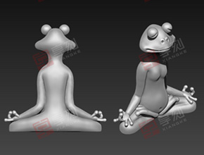 蛙人工艺品摆件电脑雕刻精雕图_小型玉石雕刻机