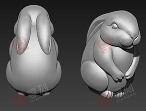 小白兔玉石精雕图纸下载中心_享刻小型玉石雕刻