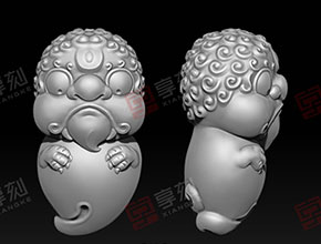 龙之九子玉石圆雕图纸_玉鼎享刻雕刻机厂家