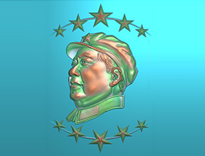 国家伟人头像工艺品浮雕精雕图_玉石雕刻机厂家