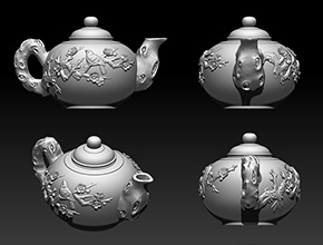 茶壶玉石雕刻图纸下载_茶壶五轴雕刻机厂家