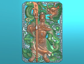 五虎将关云长玉石精雕图_享刻小型雕刻机厂家