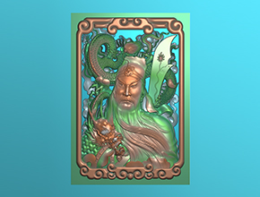 玛瑙关公玉雕电脑雕刻图_享刻数控精雕机厂家