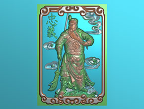 翡翠关公玉雕精雕图纸_享刻三轴浮雕精雕机