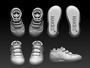 可爱鞋子工艺品挂件雕刻图_享刻饰品精雕机厂家