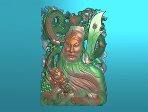 新关羽龙牌精雕图_享刻K20玉石雕刻机