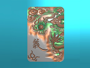 精美忠义关羽背面精雕图素材_享刻玉石电脑雕刻