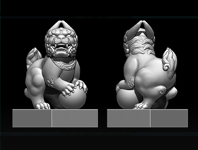 狮子印章摆件精雕图_享刻玉石电脑雕刻机厂家