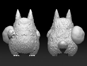 动漫卡通龙猫立体摆件电脑模型图_享刻工艺品电