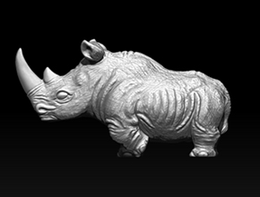 犀牛摆件玉石工艺摆件雕刻图_享刻玉器电脑雕刻