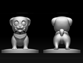 小狗摆件工艺品雕刻图纸_享刻玉石雕刻机厂家