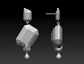 宝石耳环精雕图纸下载_享刻玉石雕刻机厂家