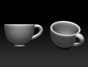 茶杯模型精雕图下载_享刻玉石雕刻机厂家