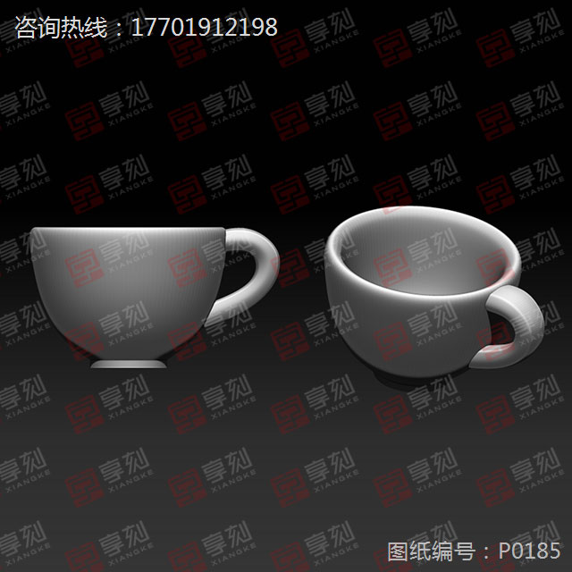 茶杯模型精雕图下载