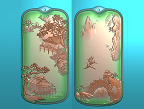 和田青玉山水雕刻图案_享刻玉石雕刻机厂家