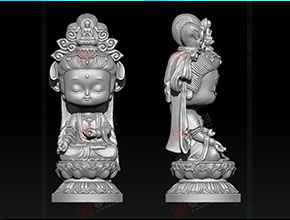 热门宝宝佛观音模型精雕图_享刻玉石雕刻机厂家