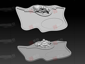 茶盘模型精雕图_享刻玉石雕刻机厂家