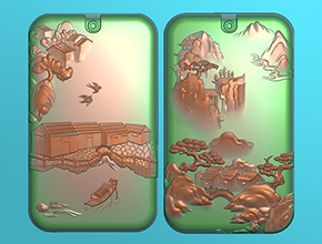 山水玉石模型精雕图纸_享刻玉石雕刻机厂家