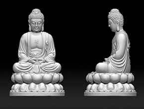 如来佛立体摆件精雕图纸_立体玉石精雕机厂家