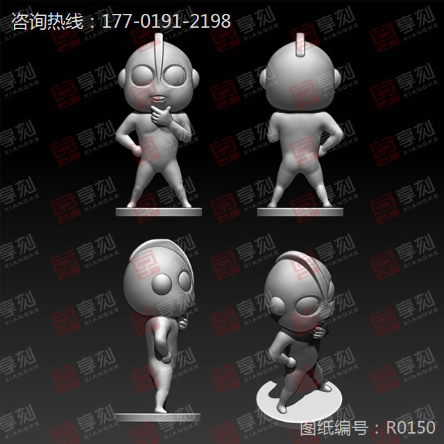 可爱奥特曼摆件精雕模型图