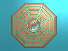 八卦阵挂件模型精雕图纸下载_自动化玉石加工设