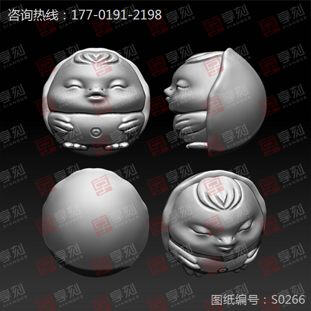 十二生肖公鸡珠子精雕模型图