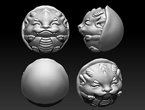 十二生肖龙珠子精雕模型图_玉石雕刻工具大全