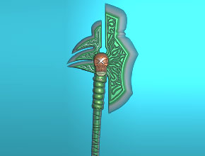 斧头武器精雕模型图纸_自动玉石雕刻工具大全厂