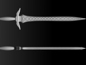 宝剑立体模型精雕图纸_玉石雕刻机精雕机厂家