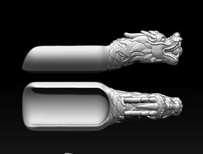 龙头茶匙精雕图纸_小型玉石雕刻机精雕机厂家