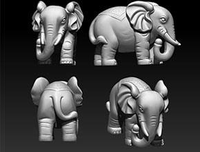 大象摆件电脑玉石雕刻图纸下载_小型玉石雕刻机