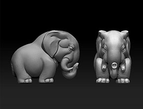 岫玉大象摆件电脑玉雕图纸_小型玉石雕刻机设备