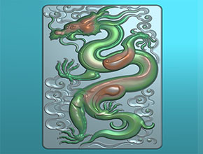 翡翠玉石仿古龙牌模型精雕图_玉器雕刻机厂家