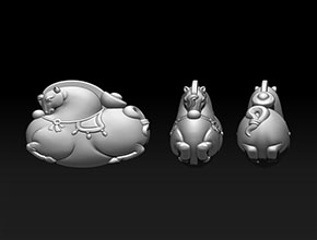 玉雕马上来财精雕模型图_全自动玉石雕刻机厂家