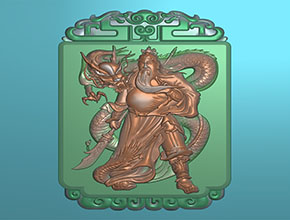 白玉关公玉雕模型精雕图_翡翠雕刻机厂家